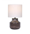 Smoke Grey Glass Accent Lamp