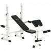 Soozier Adjustable Weight Bench Multi-function Bench Press Set Home Gym