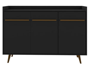 Manhattan Comfort Bradley 53.54” Buffet Stand with 4 Shelves - Black