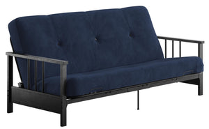 Dorel Home Harlow Full Metal Arm Futon with 6