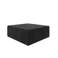 Novogratz The Flower Microfiber Ottoman Pouf - Black