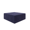 Novogratz The Flower Microfiber Ottoman Pouf - Navy Blue