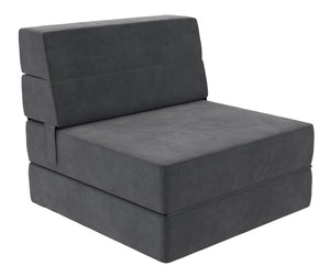 Novogratz The Flower Microfiber Modular Chair & Lounger - Grey