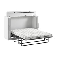 Bestar Pur 69 W Full Cabinet Bed with Mattress - White