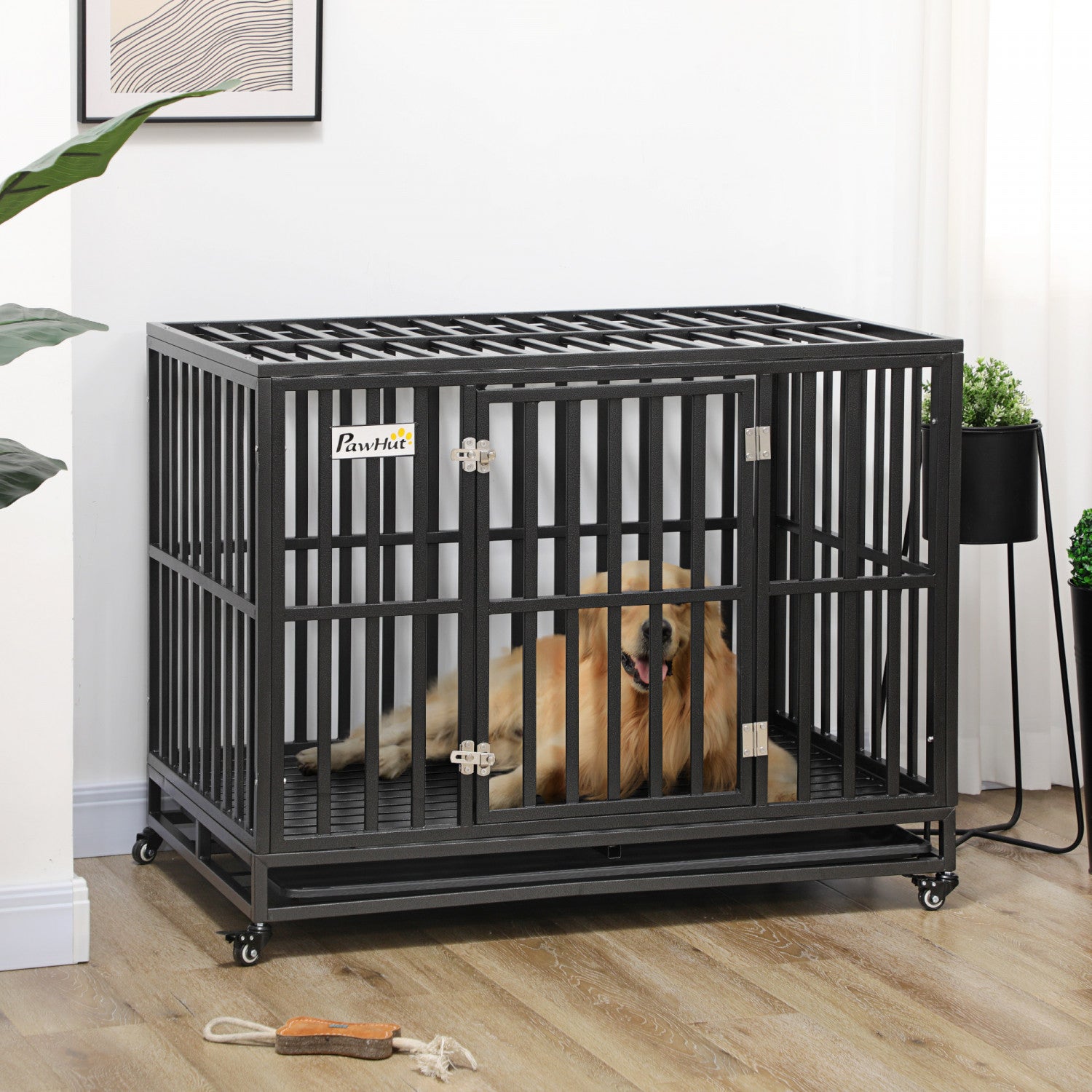 Dog crate with wheels and handle hotsell