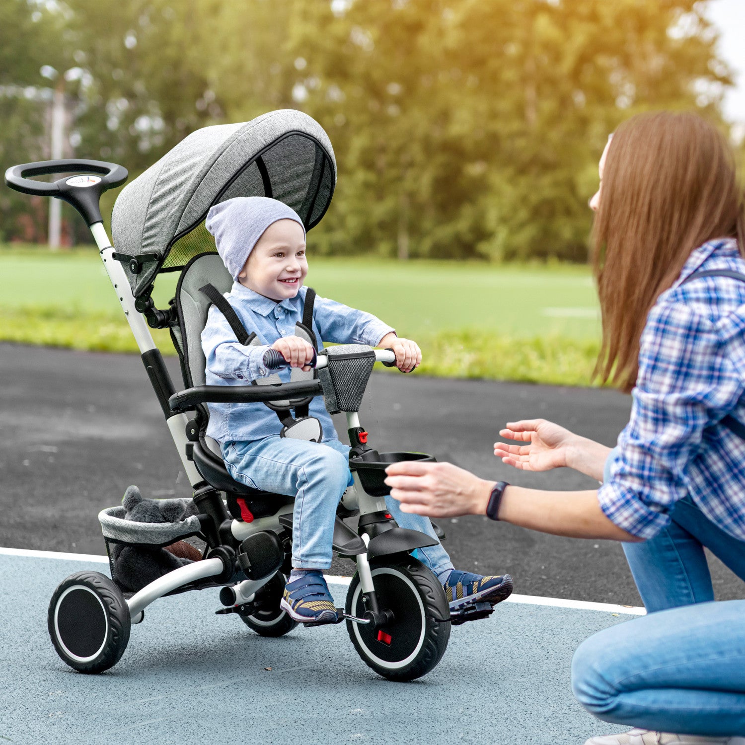 Kids trike with handle sale