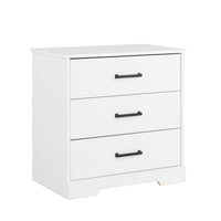 Prepac Rustic Ridge Farmhouse 3-Drawer Nightstand - White