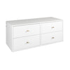 Floating 4-Drawer Dresser - White