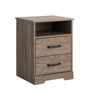 Prepac Rustic Ridge Farmhouse 2-Drawer Nightstand - Brown