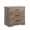 Prepac Rustic Ridge Farmhouse 3-Drawer Nightstand - Brown