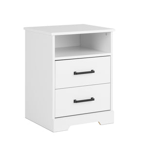 Prepac Rustic Ridge Farmhouse 2-Drawer Nightstand - White