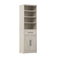 Bestar Key West 25 W Closet Organizer with Drawer & Doors - Linen White Oak