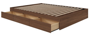 Nordika Queen Storage Platform Bed - Walnut