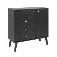 Milo 4-Drawer Chest - Black