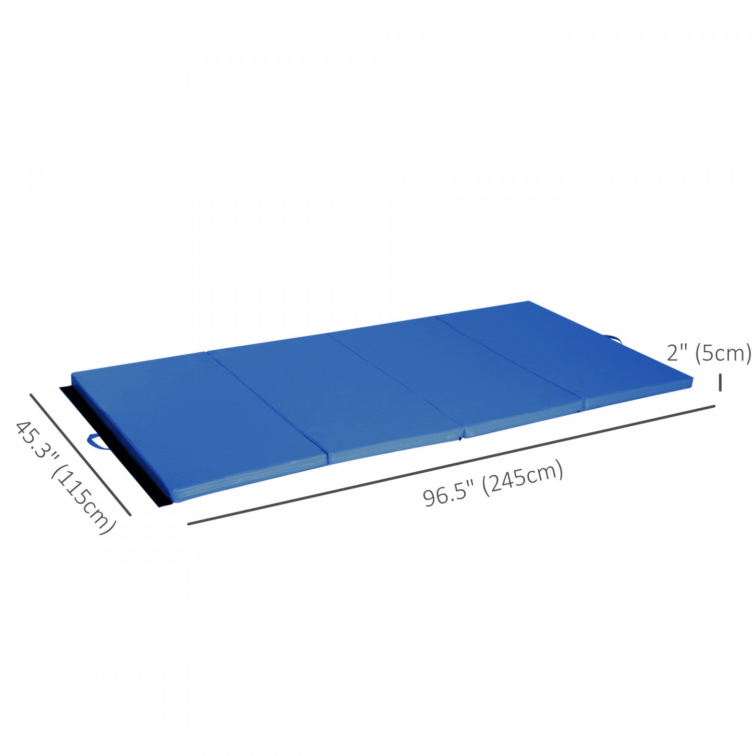 Soozier 4ft X 8ft X 2inch Tri fold Gymnastics Tumbling Mat Exercise. The Brick