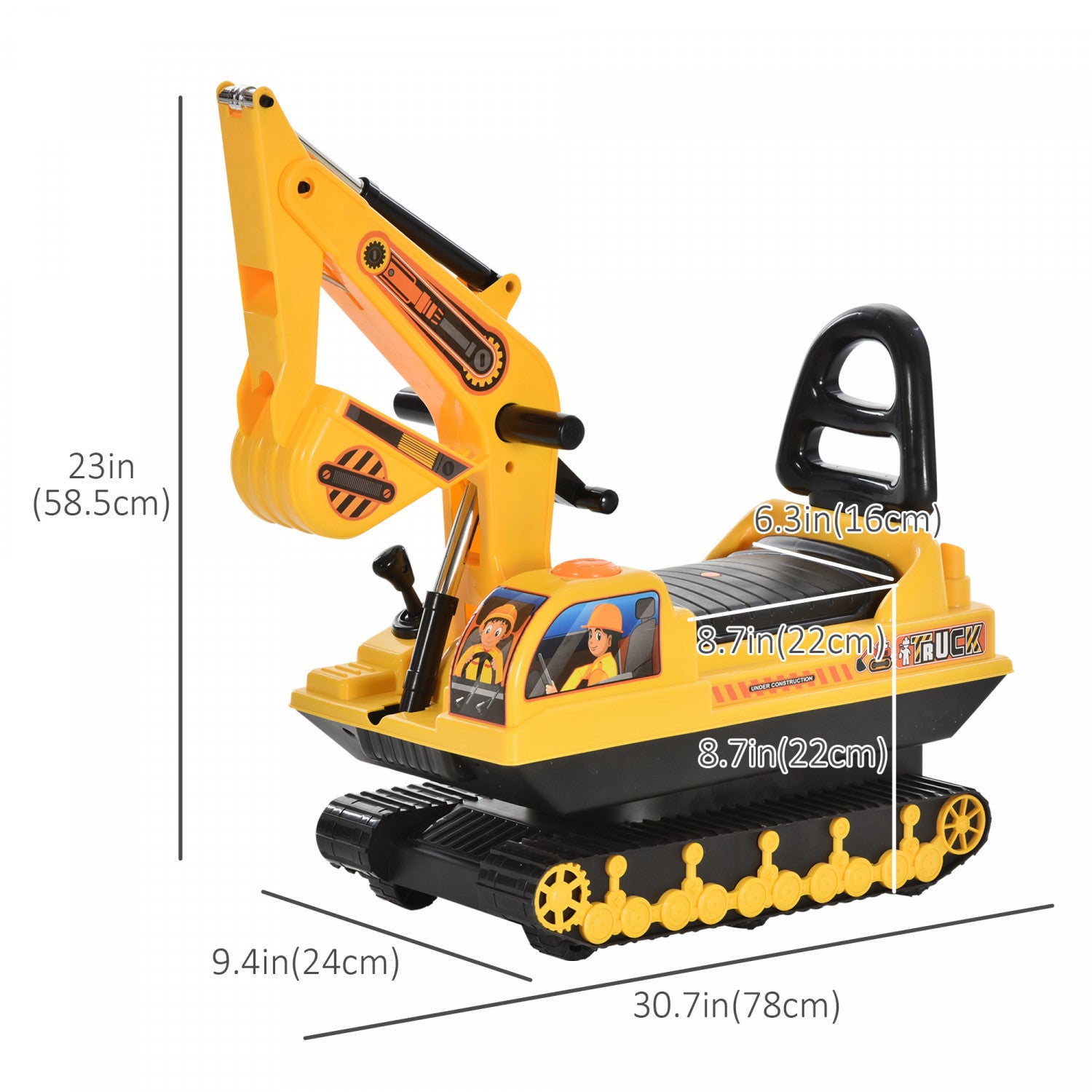 Excavator power wheels on sale