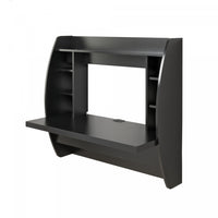 Floating Desk with Storage - Black