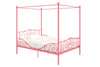 DHP Canopy Metal Full Bed - Pink