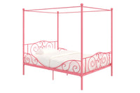 DHP Canopy Metal Full Bed - Pink