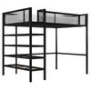 Dorel Home Mainstays Metal Storage Twin Loft Bed with Bookcase - Black