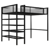 Dorel Home Mainstays Metal Storage Twin Loft Bed with Bookcase - Black