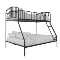 Novogratz Bushwick Metal Bunk Bed Twin-Over-Full - Black