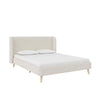 Novogratz Holly Velvet Wingback Queen Bed - Ivory