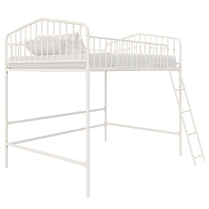 Novogratz Bushwick Metal Full Loft Bed - Off White