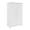 Manhattan Comfort Innovative Catalonia Mobile Shoe Closet with 6 Shelves - White