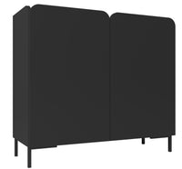 Manhattan Comfort Mid-Century Modern Bogardus 4-Shelf Accent Cabinet - Black