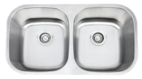 Bristol Sinks Undermount Stainless Steel Double Bowl Kitchen Sink - B811-8