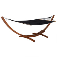 Deko Living Outdoor Cedar Wood Hammock - Black