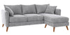 Novogratz Magnolia Reversible Sectional Sofa with Pillows - Grey