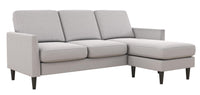 Mr. Kate Winston Reversible Linen Sofa Sectional - Light Grey