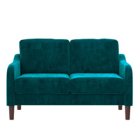 DHP Marbella Velvet 2-Seater Loveseat Sofa - Green