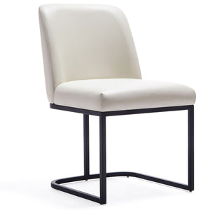 Manhattan Comfort Serena Faux Leather Dining Chair - Cream