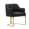 Manhattan Comfort Modern Edra Leatherette Dining - Black