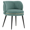 Manhattan Comfort Modern Kaya Pleated Velvet Dining Chair - Mint Green