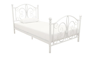 Dorel Home Bradford Metal Twin Bed - White