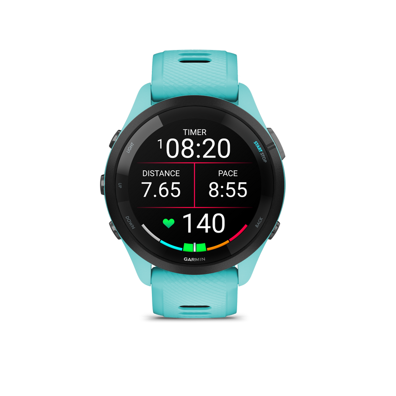 Garmin Forerunner® 265 46 mm Fitness Smartwatch - Aqua | The Brick