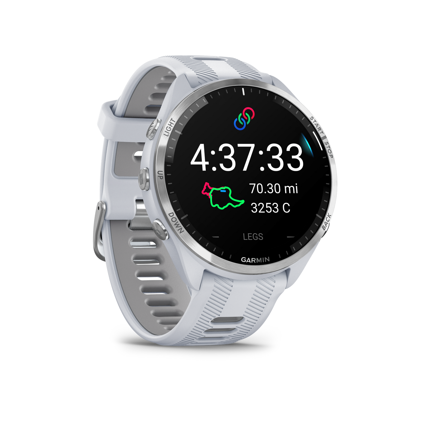 Garmin Forerunner® 965 47 mm Fitness Smartwatch - Whitestone