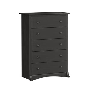 Jade 5-Drawer Chest - Washed Black