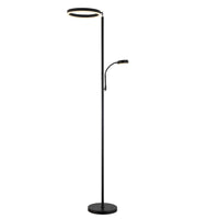 Black LED 2-Light Torchiere Floor Lamp