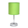 Simple Designs Chrome Mini Basic Table Lamp - Green