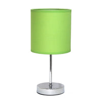 Simple Designs Chrome Mini Basic Table Lamp - Green