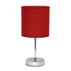 Simple Designs Chrome Mini Basic Table Lamp - Red