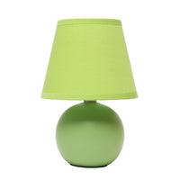 Simple Designs Mini Ceramic Globe Table Lamp - Green