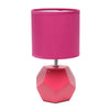 Simple Designs Round Prism Mini Table Lamp - Pink