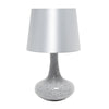 Simple Designs Mosaic Tiled Glass Genie Table Lamp - Grey