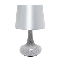 Simple Designs Mosaic Tiled Glass Genie Table Lamp - Grey